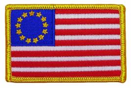 Betsy Ross USA American Flag Patch [Iron on Sew on - 3.0 X 2.0 - B8] - £4.57 GBP