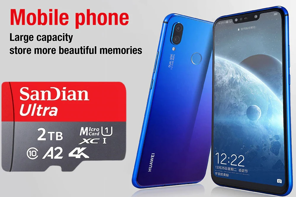 Flash Memory Card Card 2TB 1TB SanDian Ultra Card SD/TF Micro SD Card - $8.00+