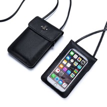 Brand Lady Phone Bag Designer Transparent Touch Screen Long Wallet Genuine Leath - £27.65 GBP