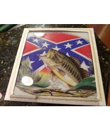 Carnival Prize 12x 12 Custom Image Glass Bass Fishing Flag - $664.28 MXN