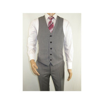 Men's RENOIR Vest Wool 140's Adjustable, Two Pockets 508-5 Lt Gray image 11