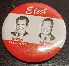 Elect Nixon President Agnew Vice President campaign pin -  - £8.95 GBP