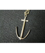 12K Yellow Gold Filled CROSS ANCHOR Pendant/Fob - 2 3/8 inches - £99.36 GBP