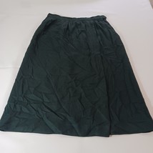 JH Collectibles Skirt Women’s Green Wool Blend Lined Slit Skirt Size SM 14 image 5