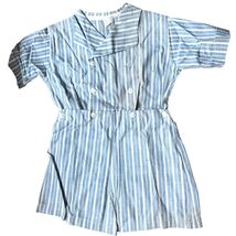 Rare Vtg 40s Deadstock Kids Blue Striped SHorts Set - Sz 6 American Pick... - $49.95