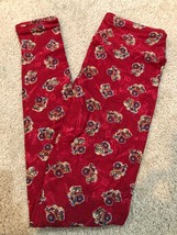 LuLaRoe Leggings OS Vintage Mosaic Camera Red Gold Multi Unicom NWT #66 - £18.67 GBP