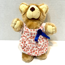 Vintage 1986 Wendys Furskins Blue Ribbon Girl Bear Plush Stuffed Animal  7 inch - $12.60
