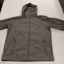 L.L.Bean SHELCO Men's M Reg Gray Windbreaker Hoodie Full Zip Nylon Jacket 275492 image 14