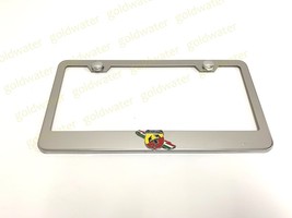 3D ABARTH Scorpion Badge Emblem Stainless Steel Chrome Metal License Pla... - $23.13