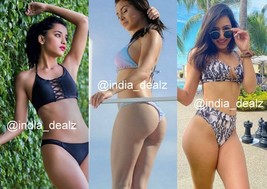 3 x Photo Photo Couleur Sexy Inde Femme Jolie Modèle Bikini 5x7 Risque Art - $9.84