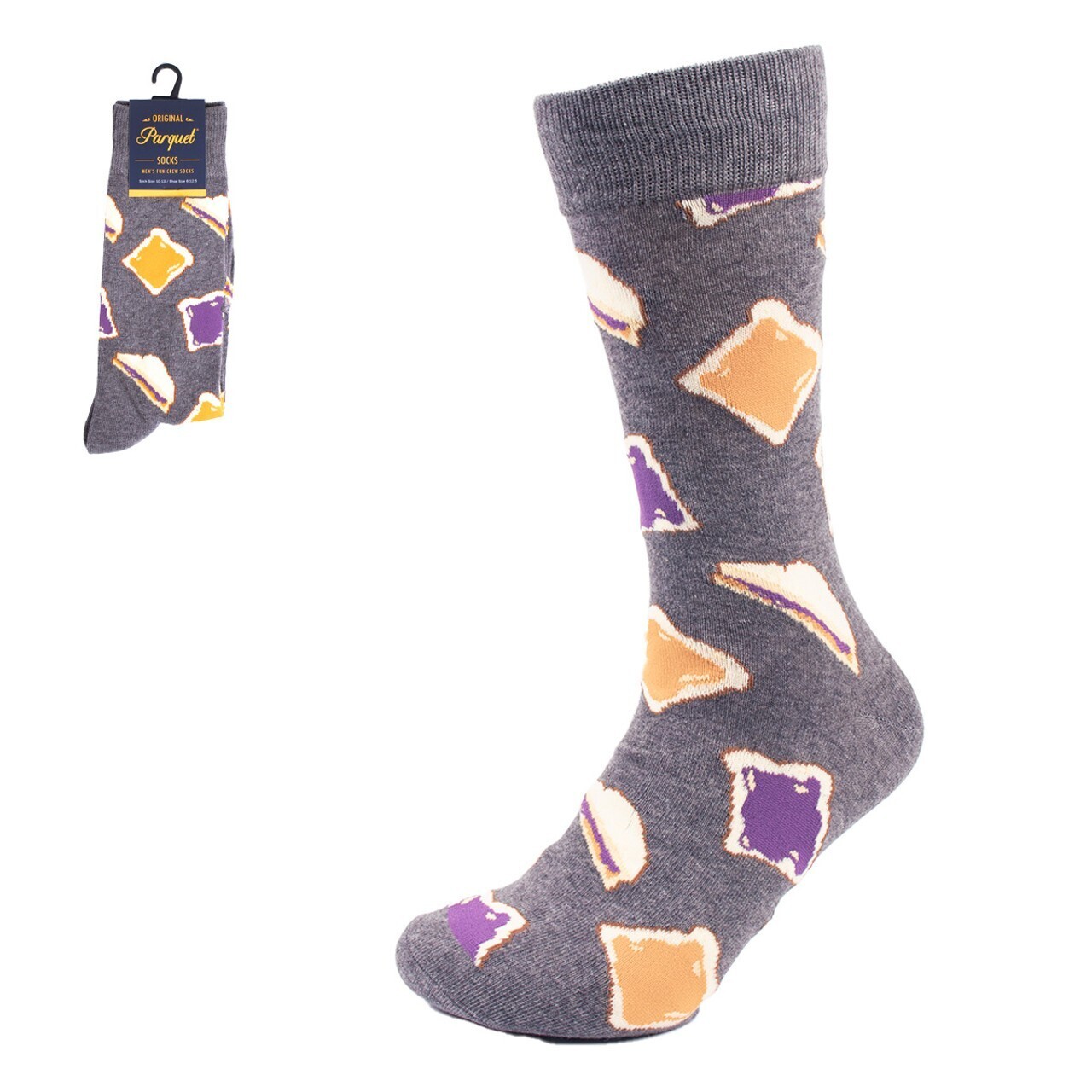 Men's Crew Socks Peanut Butter and Jelly Socks PB&J Gift Mens Dress Socks Item image 3