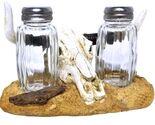Cow Skull Salt And Pepper Holder Set New - $27.98