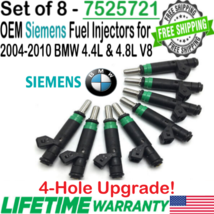 OEM 8Pcs Siemens 4-Hole Upgrade Fuel Injectors for 2004, 2005 BMW 745i 4.4L V8 - £125.22 GBP