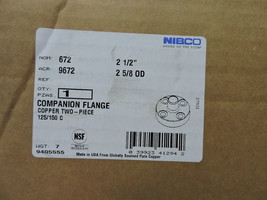 Nibco 672 9405550 2-1/2 Class 150 2-PC Companion Flange - New! - £47.75 GBP
