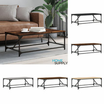 Industrial Wooden Rectangular Living Room Coffee Table With Metal Frame Wood - £44.42 GBP+