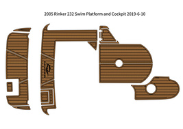 2005 Rinker 232 Swim Platform Cockpit Pad Boat EVA Foam Faux Teak Deck F... - £590.18 GBP