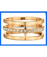 Ring Easy Essentials 3 Row Ring ~ Goldtone ~ Size 8 ~ NEW Boxed - $27.09 CAD