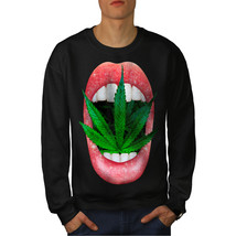 Mouth 420 Weed Leaf Rasta Jumper Weed Kiss Men Sweatshirt - $18.99