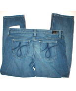 NWT Womens $168 Juicy Couture Crop Jeans 27 28 x 24 New Blue Logo Pockets USA  - $120.00