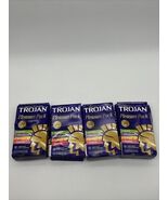 (4) Trojan Pleasure Variety Pack Lubricated Condoms, 12 Ct Ea. Ex.04/27 ... - $29.60
