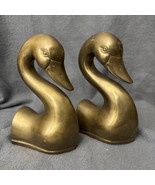 Vintage Brass Swan Bookends Hollywood Regency Book Ends Brass Animal Art... - $1,114.18 MXN