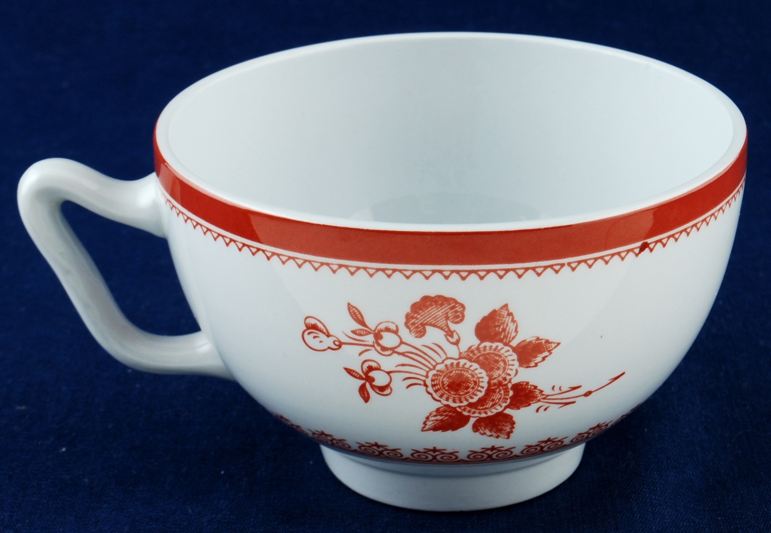 Copeland Spode Gloucester Red Orphan Cup Canton Shape Fine Stone China J172 Item image 3