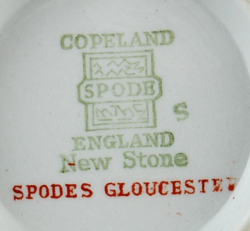 Copeland Spode Gloucester Red Orphan Cup Canton Shape New Stone Green Mark Item image 6
