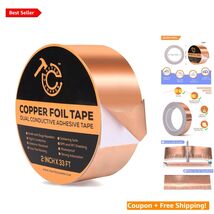2INCH*33FT Double-Sided Copper Tape - Ideal for Stained Glass &amp; Electronics - $26.68