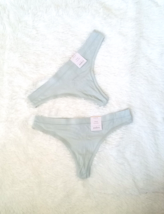 2 - Auden Women&#39;s Cotton Blend Thong Underwear Panties (Size M/8-10) Gre... - $116.15 MXN