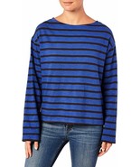 Levi&#39;s Womens Navy Striped Long Sleeve Crew Neck Top, Size S - $20.55 CAD