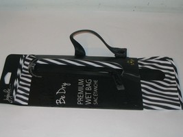 NEW JuJuBe Be Dry Black Magic Black &amp; White Stripe Wet Dry Bag - £28.14 GBP