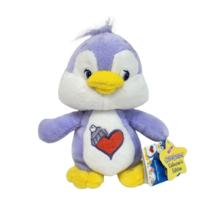 7&quot; Care Bear Cousins 2004 Purple Cozy Heart Penguin Stuffed Animal Plush New Tag - £26.05 GBP
