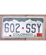 2000&#39;s Colorado License Plate-602-SSY-White/Green-Snowy Mountains-USA-St... - $9.49