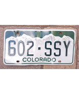 2000&#39;s Colorado License Plate-602-SSY-White/Green-Snowy Mountains-USA-No... - £7.40 GBP