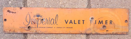Imperial Sprinkler Small Metal Sign-Valet Timer Plate-Orange-Advertising... - $24.30
