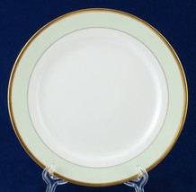 Noritake Nippon RC 7.5&quot; Salad Plate Pastel Green Border w Gold Trim 1906 Mark - £4.70 GBP