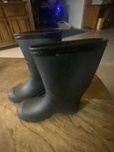 WBuffalo Kid&#39;s Rubber Pure Color Rain Boot Rain Shoes Girls Sz 5 - £9.43 GBP