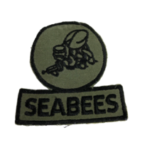 Original USN Navy Seabees Military Patch 4&quot; - $5.95