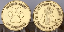 Saint Francis of Assisi Patron Saint Of Pets - Protect My Pet Medallion Set o... - $4.94