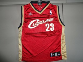 Cleveland Cavaliers #23 LeBron James Screen Polyester NBA Adidas Jersey Youth M - £16.78 GBP