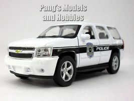 4.5 Inch Chevy Tahoe Police Patrol Scale Diecast Car Model by Welly - WHITE - £10.26 GBP