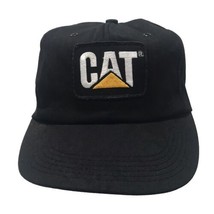 CAT Tonkin Black Hat Snapback Cap Made in USA One Size Vtg - £15.76 GBP