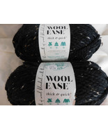 Lion Brand Wool Ease Thick &amp; Quick Obsidian lot of 2 Dye Lot 636915 - £8.64 GBP