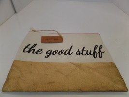 The Good Stuff Zip Canvas Pouch  11&quot; X 9&quot; Carry All NEW &quot;Organize Your L... - $12.86