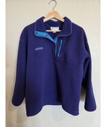 Vtg Columbia Fleece Jacket Large Made In USA Hiking Synchilla Ski 80s 90s - $28.42