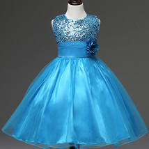 NWT Wedding Sequined Flower Girls Dress Tutu Formal Girl's Evening Dress 2-14Y - $19.98