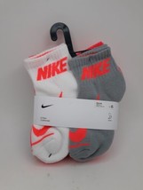 Nike Kid&#39;s Cushioned Ankle Socks 6 Pairs Size XS 5-7 Mix - £14.64 GBP