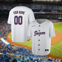 Custom Baseball Jersey New York Mets Personalized Name Number Baseball F... - £21.32 GBP+