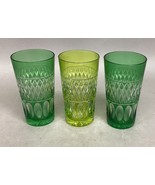 Vintage 1950’s Emerald Kelly Green &amp; Lime Green Glass Tumblers - $24.75