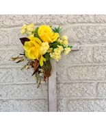 Cemetery Cross Decoration, Roses Memorial Grave flowers - $26.00